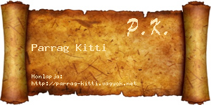 Parrag Kitti névjegykártya